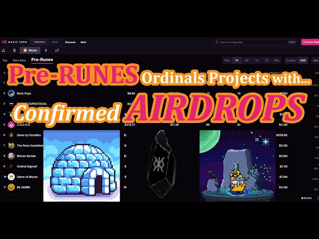 Pre-Runes Bitcoin Ordinals Projects with Airdrops Coming (Runestone, Tiny Vikings, IGLOOS)