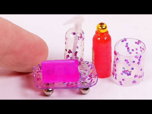 DIY Miniature Bath Accessories Set [a collab video]