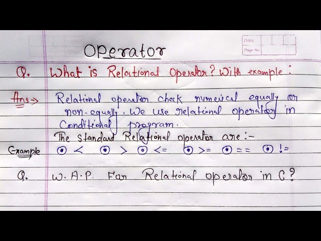 Relational Operators in C language | Binary operators- check Condition between two operands in C