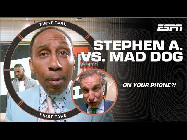 📱ON HIS PHONE?! 👀 Mad Dog vs. Stephen A. HEATS UP! | First Take