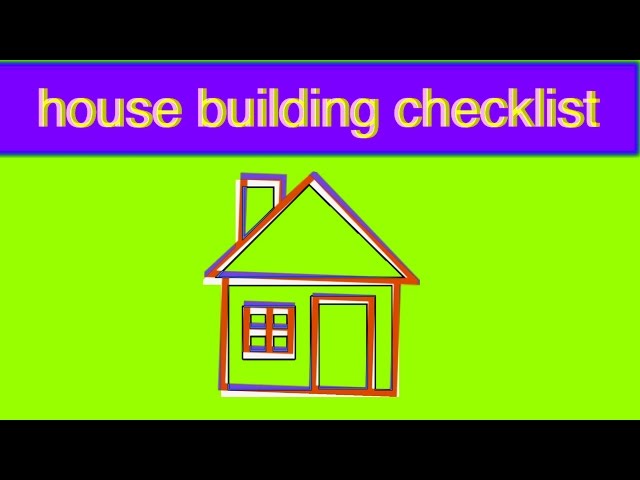 house building checklist