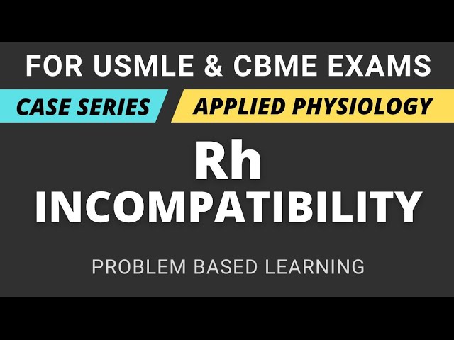 03 Rh INCOMPATIBILITY | PHYSIOLOGY CASES | USMLE & CBME EXAMS