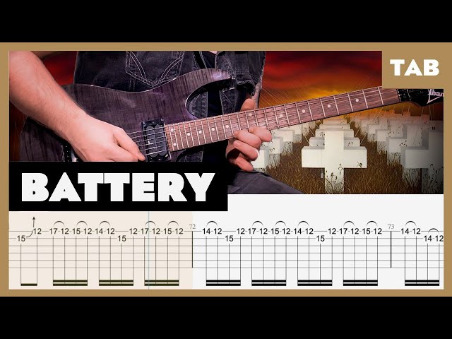 Battery Metallica Cover | Guitar Tab | Lesson | Tutorial | Blue Lava