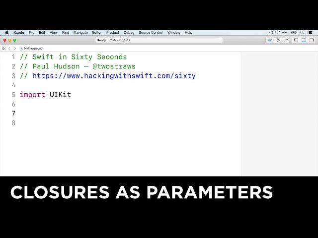 Closures as parameters – Swift in Sixty Seconds