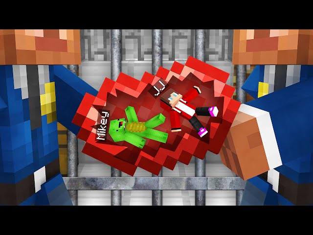 TINY Mikey and JJ Escaped From Prison as FOOD in Minecraft (Maizen)