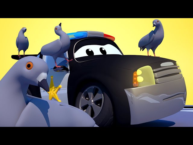 Der Streifenwagen in Autopolis -  Tauben auf der Startbahn - Autopolis 🚒 Cartoons für Kinder 🚓