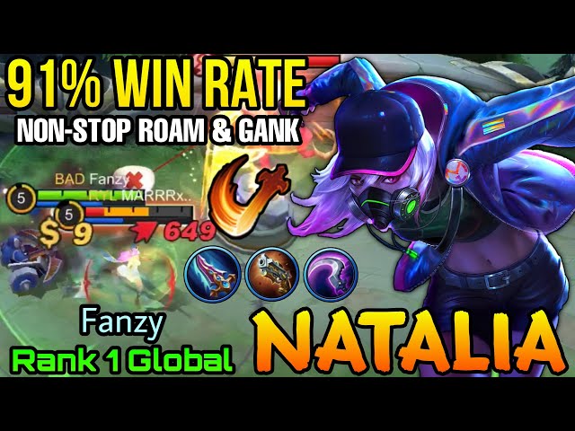 91% Win Rate Natalia NonStop Roaming & Ganking!! - Top 1 Global Natalia by Fanzy - MLBB