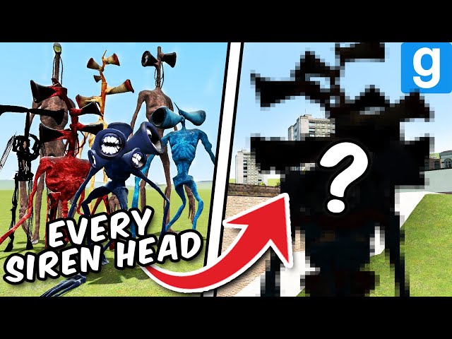 EVERY SIREN HEAD COMBINED?! (Garry's Mod) Mighty Morphing Siren Heads