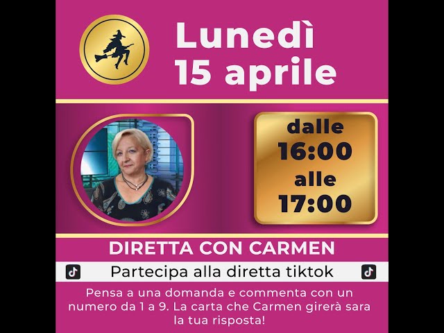 REPLICA Live tiktok del 15 04 con Carmen.