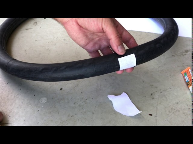 Repair a Bike Inner Tube leak with super glue and paper!