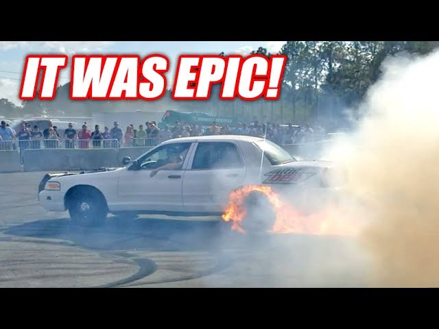 Project Neighbor Goes INSANE... Then Catches on Fire! (Cleetus and Cars FL Burnout Contest)