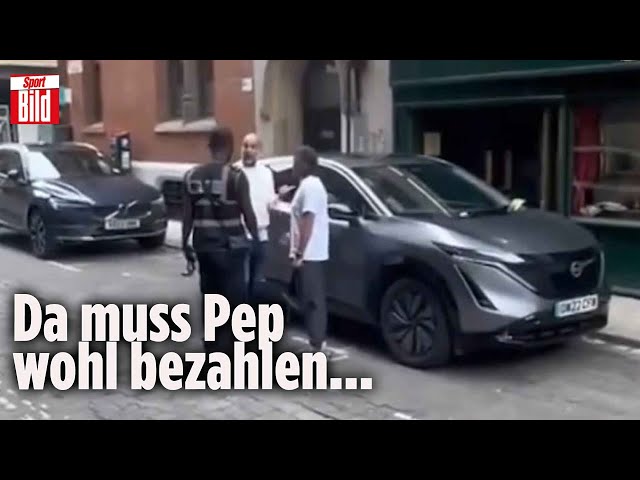 Was Pep Guardiola mit diesem Polizisten bespricht | Viral Daneben