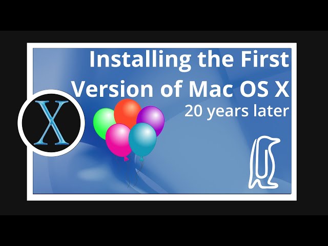 Installing the First Version of Mac OS X, 20 years later