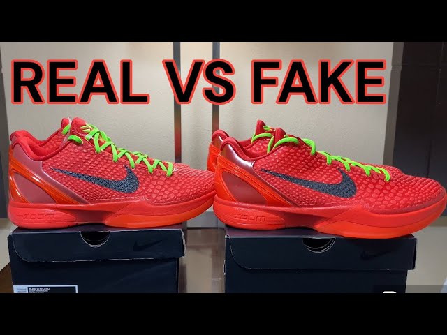 Would you wear fake Kobe 6 reverse grinch? (REAL VS FAKE)