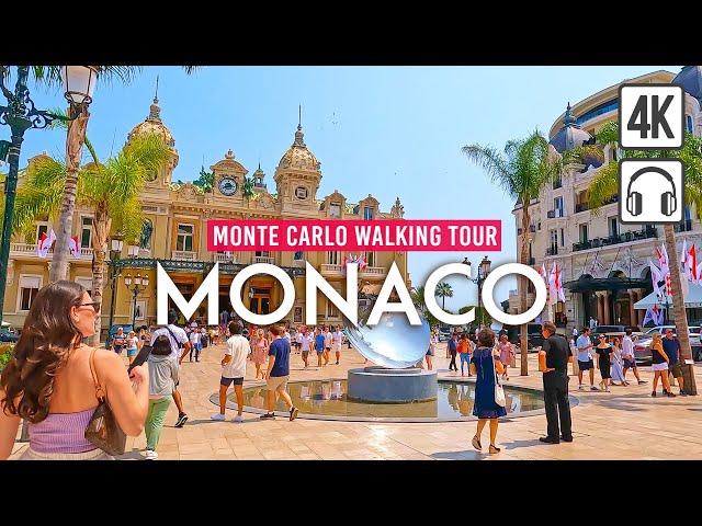 Monte Carlo, MONACO 4K Walking Tour - Captions & Immersive Sound [4K Ultra HD/60fps]