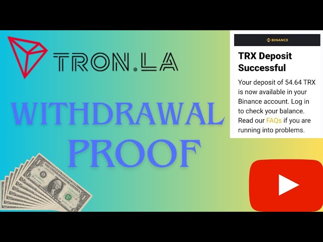 Withdrawal Proof of Tron La / TRX Investment Website 2023 | Make Money Online in Myanmar