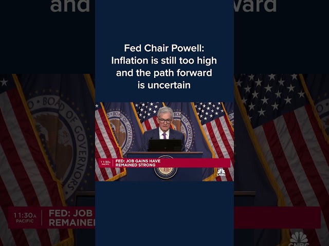 Fed Chair Powell: Inflation is still too high and the path forward is uncertain