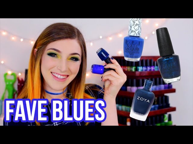 My Top Favorite BLUE Nail Polishes! || KELLI MARISSA