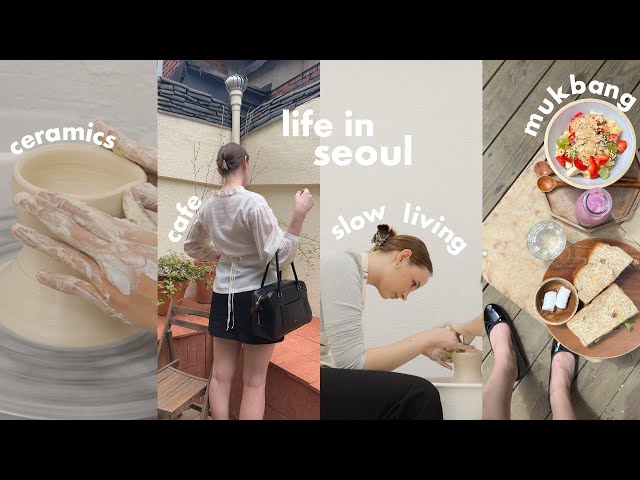 slow life in Seoul ☀️ personal color analysis, ceramics class & super spicy mukbang