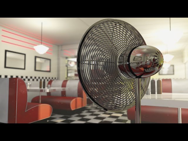 Fan Sounds & Diner Ambience | Relax or Study in Classic American Restaurant