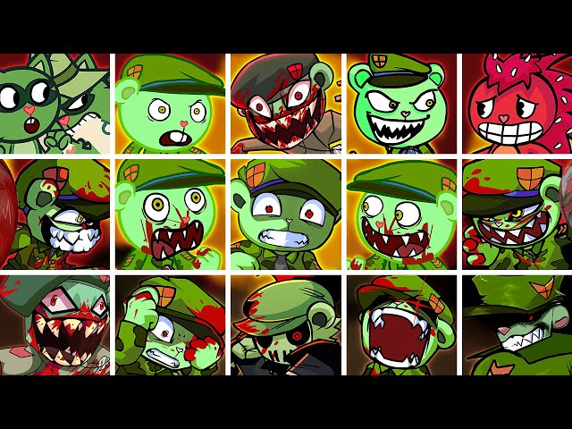 FNF Character Test | Gameplay VS Playground | Happy Tree Friends | Flippy Shorts Compilation