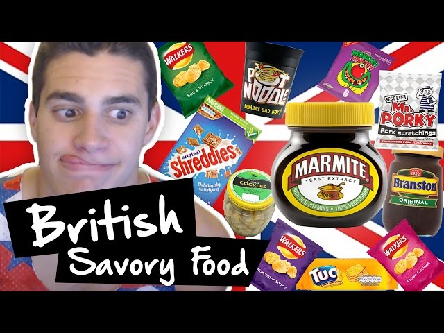American Tries Savory British Food!!