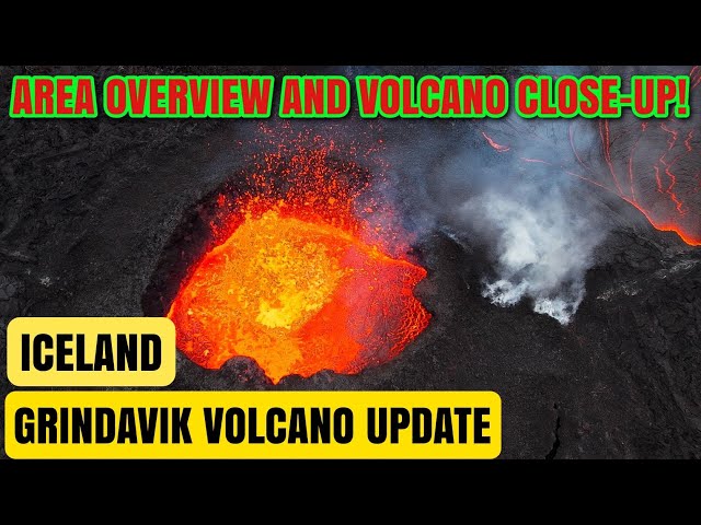 Eruption Area Overview! Latest Update! Volcano Close-up! Iceland Volcano Eruption! 12 Apr 2024.