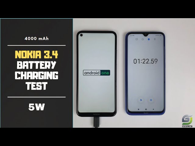 Nokia 3.4 Battery Charging test 0% to 100% | 5W charger 4000 mAh