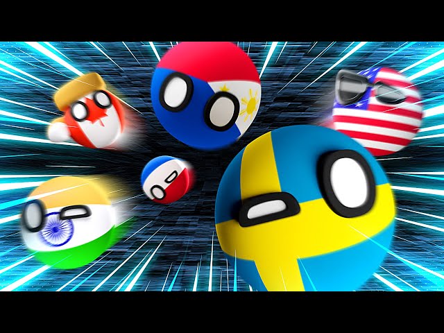 COUNTRIES SCALED BY THE INTERNET | Countryballs Compilation