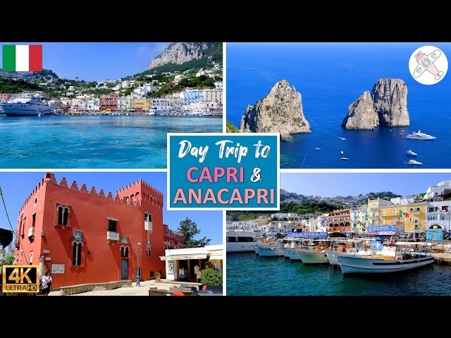 ISLAND OF CAPRI │ ITALY.  DAY TRIP to CAPRI & ANACAPRI in 4K.  PLACES TO SEE, PRICING & TIPS.