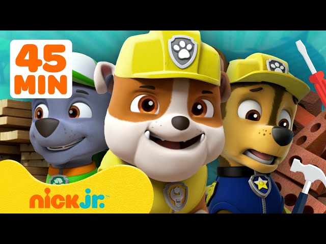 Psi Patrol | Najlepsze budowlane przygody Rubble'a w odcinkach Psiego Patrolu! | 45 minut | Nick Jr.
