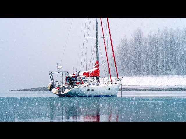 WINTER Boat Life. Glacier Bay, Alaska.