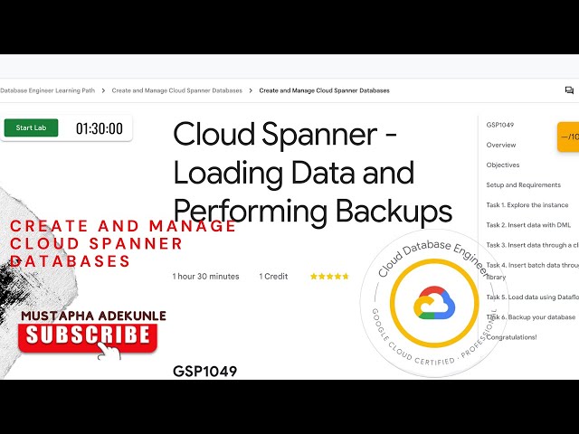 Cloud Spanner - Loading Data and Performing Backups with Explanation | GSP1049 | Cloud Skills Boost
