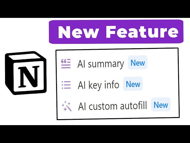 Notion Ai Database Properties (helpful new features)