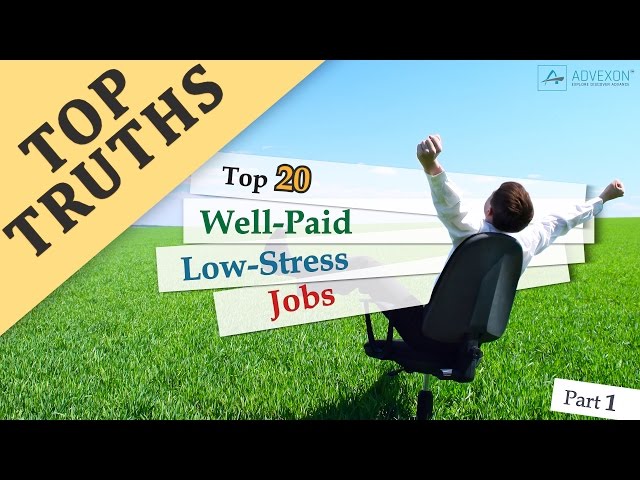 Top 20 Well Paid Low Stress Jobs (Part 1)