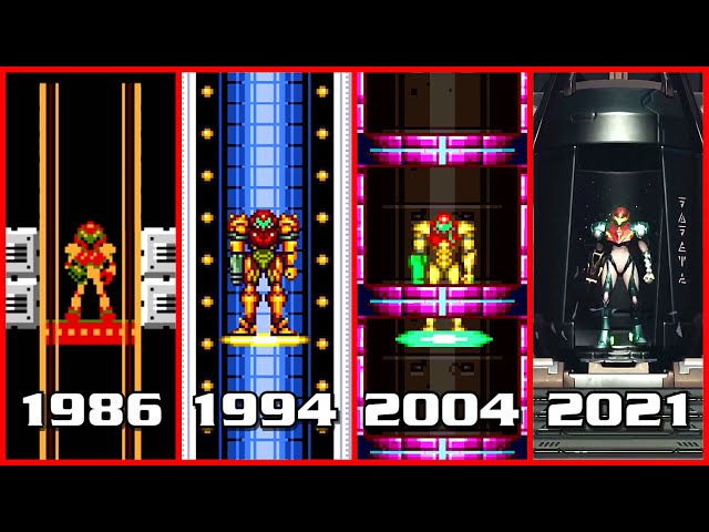 Evolution of Elevators in Metroid Games (1986-2021)