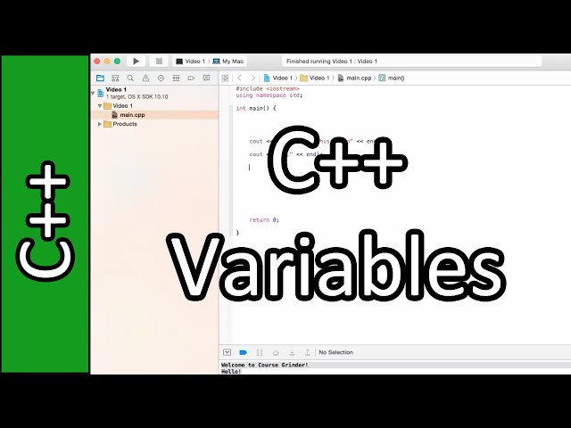 Defining Variables - C++ Programming Tutorial #2 (PC / Mac 2015)