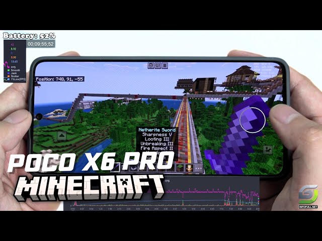 Poco X6 Pro test game Minecraft | Dimensity 8300 Ultra