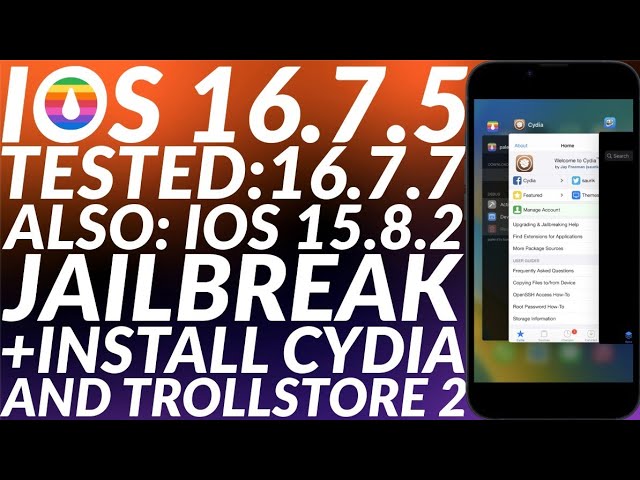 Jailbreak iOS 16.7.5/16.7.7 & Install Cydia + Trollstore 2 | iOS 16.7.5/16.7.7 Jailbreak with Cydia