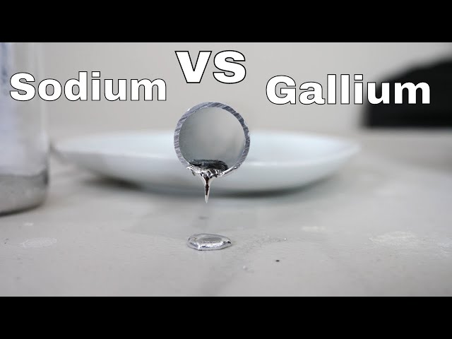 Dropping Sodium Metal in Liquid Gallium Metal