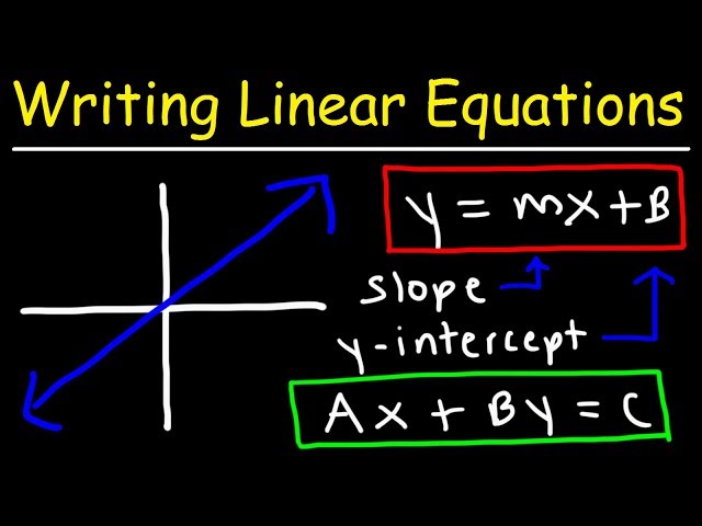 Writing Linear Equations Given Two Points In Standard Form & Point Slope Form