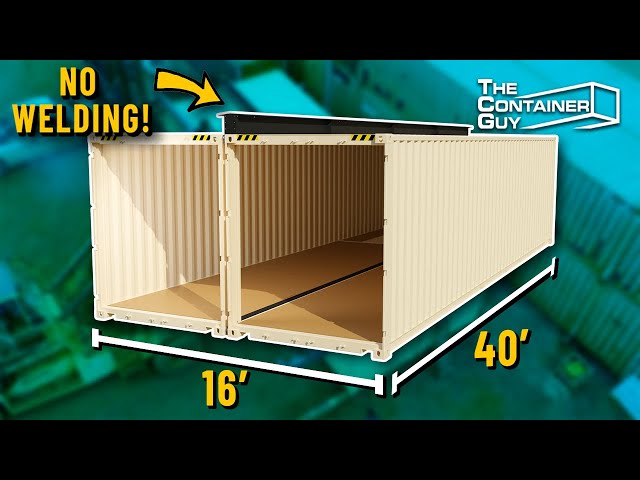 Connecting Two Shipping Containers Together! Double Wide Home, Garage, Warehouse - DIY - NO WELDING!