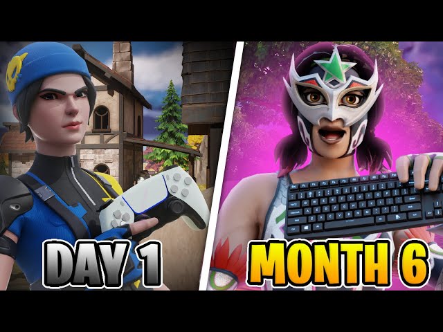 My Day 1 to Month 6 Fortnite CONTROLLER to KEYBOARD & MOUSE Progression...