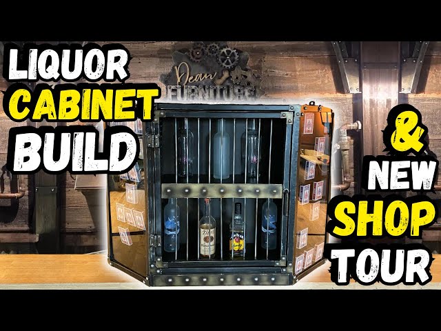 Industrial Steampunk Liquor Cabinet Build & New Shop Tour