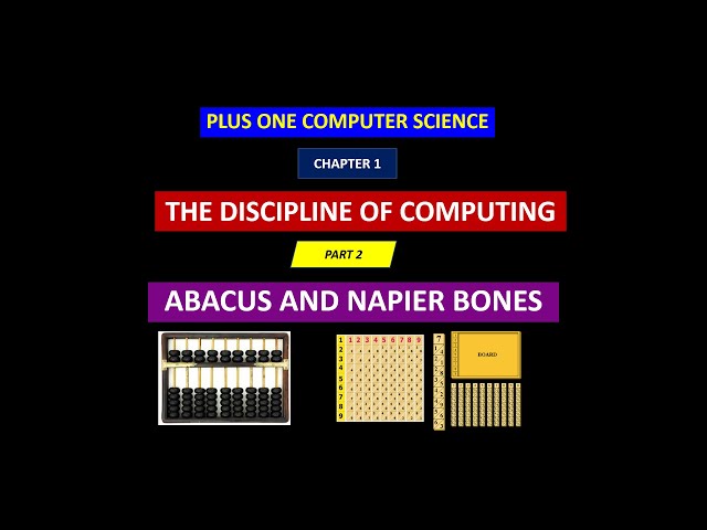Discipline of Computing| Part 2- Abacus and Napier Bones| Plus One Computer Science