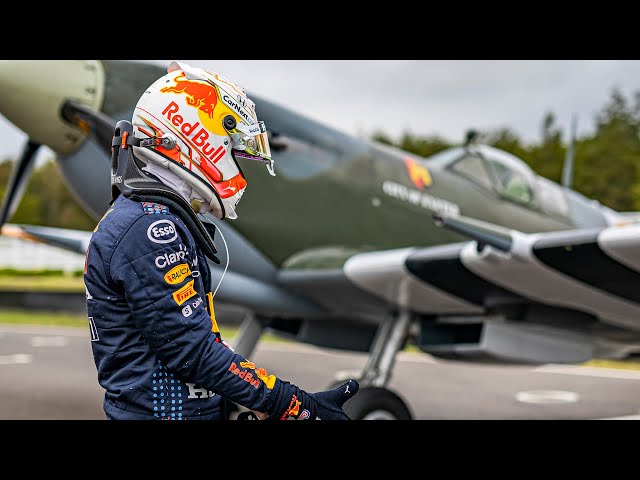Max Verstappen Races a Spitfire Ahead of British Grand Prix