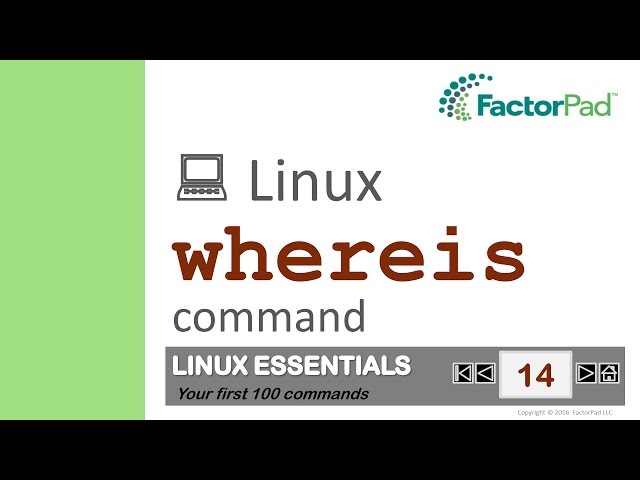Linux whereis command summary with examples
