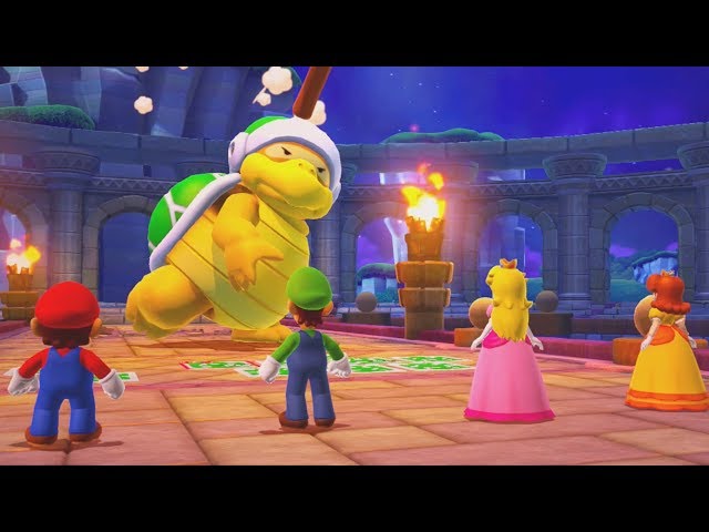 Mario Party 10 Boss MiniGames - Mario Vs Luigi Vs Peach Vs Daisy (Master Cpu)