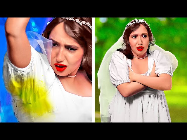 WHEN YOUR WEDDING DAY GOES WRONG || Awkward moments, Wedding Fails, Hacks