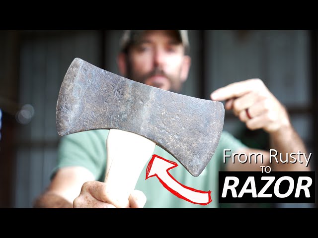 Can we make this old Axe SHAVE? Axe Sharpening 101